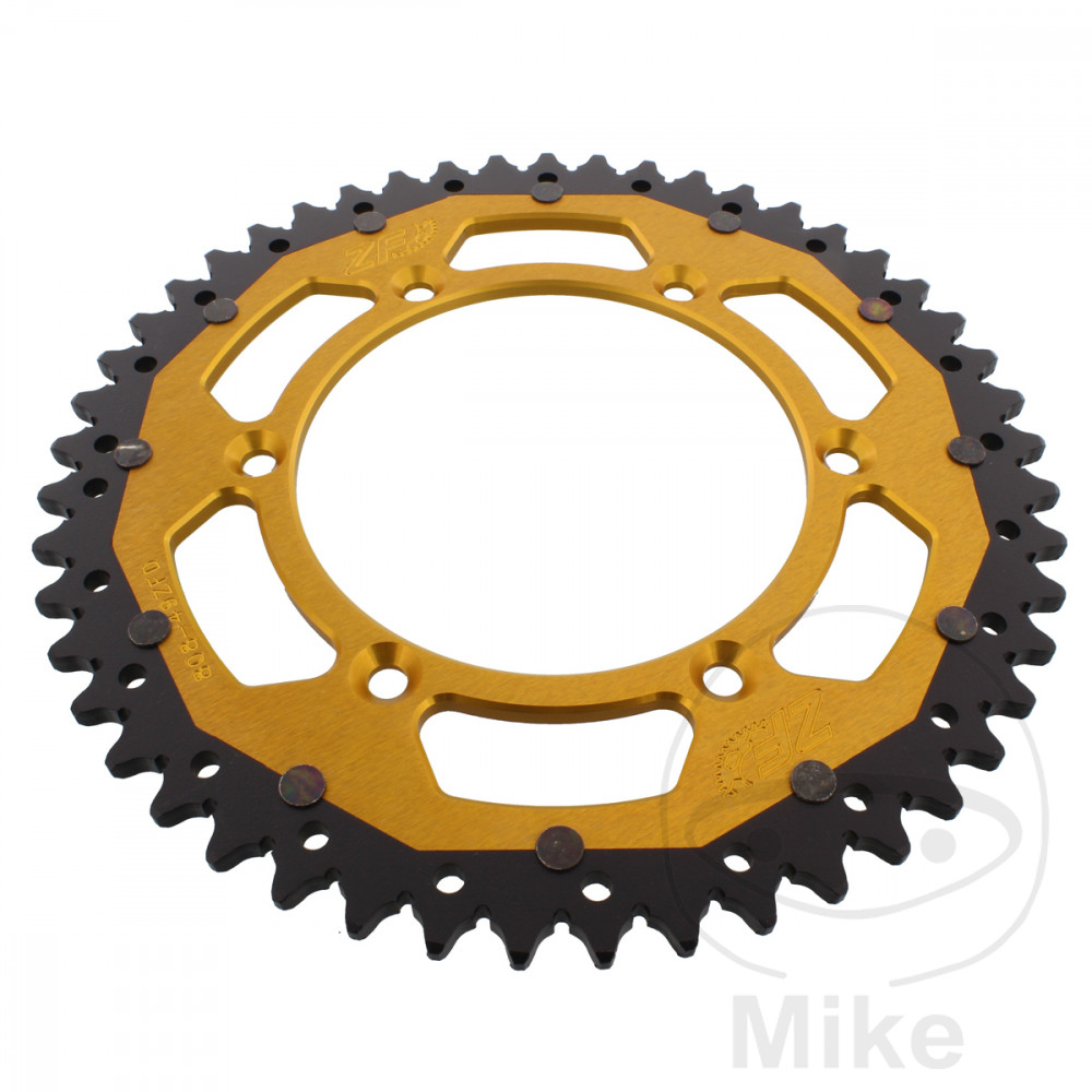 Levně ZF Sprockets rozeta Dual 49Z typ 520 zlatá ZF vnitřní průměr 126 rozteč děr 146 SUZUKI DR 350 90-95, DR 350 SE 96-99, DR-Z 400 00-04, DR-Z 400 E