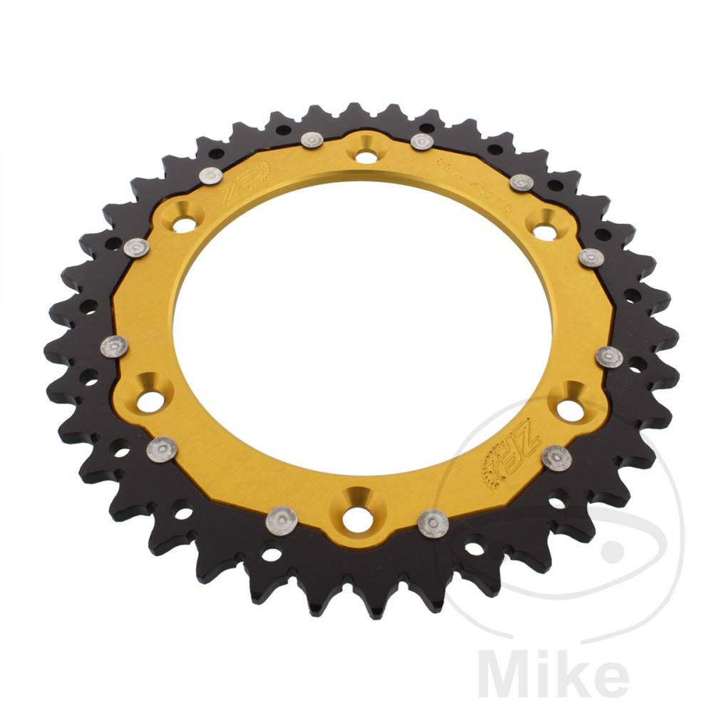 Levně ZF Sprockets rozeta Dual 40Z typ 520 zlatá ZF vnitřní průměr 125 rozteč děr 150 BETA ALP 40 350 FARBE ROT 24-25, ALP 40 350 FARBE WEISS 24-25, ALP X