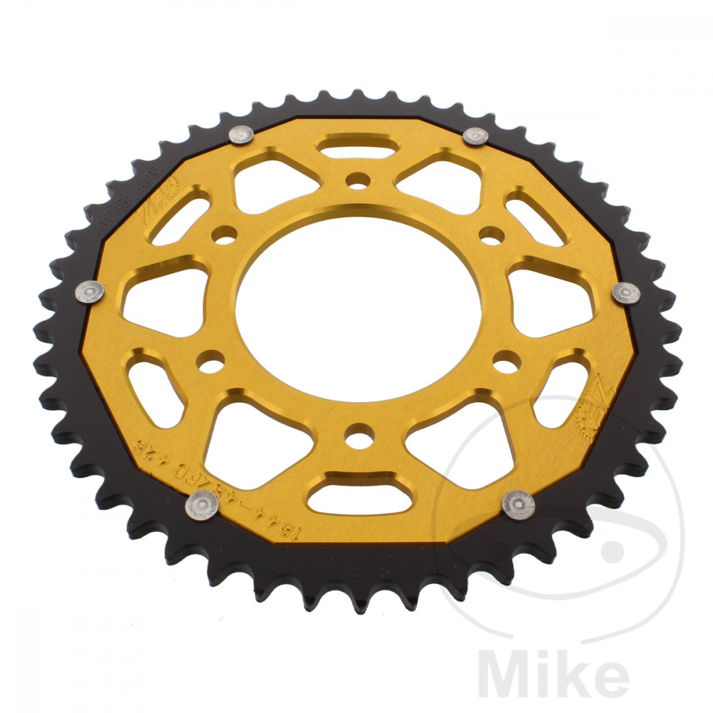Levně ZF Sprockets rozeta Dual 48Z typ 428 zlatá ZF vnitřní průměr 076 rozteč děr 100 YAMAHA MT 125 14-16, MT 125 A ABS 14-19, MT 125 A ABS MTN125-A