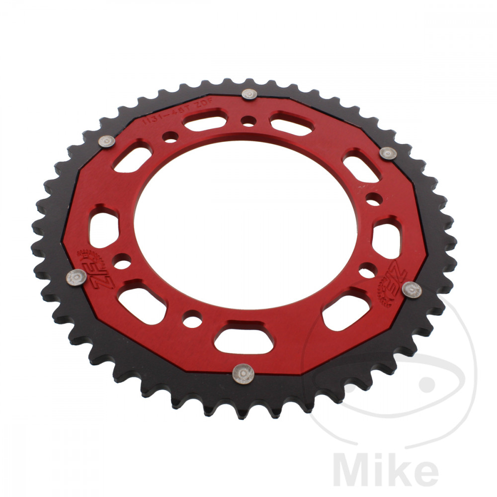 ZF Sprockets rozeta Dual 48Z typ 420 červená ZF vnitřní průměr 105 rozteč děr 125 APRILIA RX 50 06-10, SX 50 SM 06-11, DERBI SENDA 50 SM DRD 03-04, SENDA 50 SM X-RACE 05-11, SENDA 50 R X-RACE 05-11, SENDA 50 SM X-TREME 03-13, SENDA 50 R X-TREME 03-14...