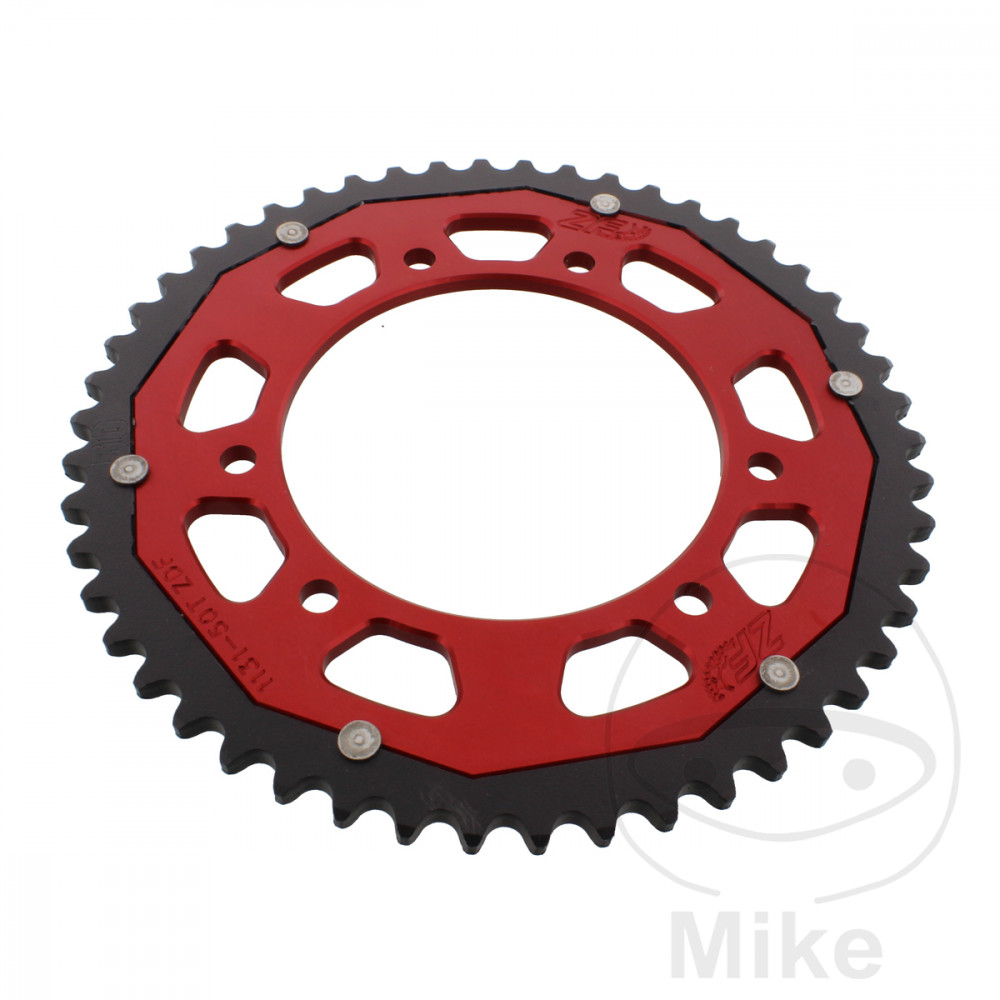 Levně ZF Sprockets rozeta DUA 50Z pro řetěz 420 červená ZF vnitřní průměr 105 rozteč děr 125 APRILIA RX 50 06-10, SX 50 SM 06-11, DERBI SENDA 50 SM DRD