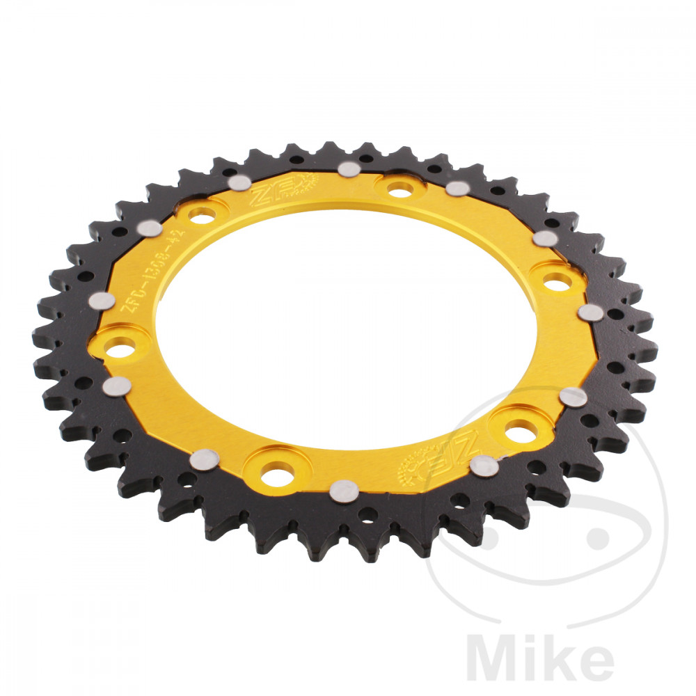 ZF Sprockets rozeta Dual 42Z typ 520 zlatá  ZF vnitřní průměr 134 rozteč děr 160 HONDA CBR 600 F 01-07, CBR 600 RR 03-16, CBR 600 RRA  ABS 09-16, CBR 900 RR FIREBLADE 00-03, CBR 1000 RR FIREBLADE 04-16, CBR 1000 RRS FIREBLADE EDITION 07-08, CBR 1000 RA FI