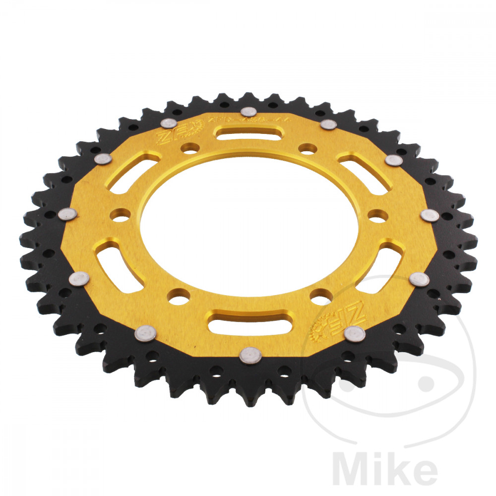 ZF Sprockets rozeta Dual 44Z typ 520 zlatá ZF vnitřní průměr 110 rozteč děr 130 KAWASAKI EL 250 ELIMINATOR 88-95, ELIMINATOR 500 24-25, ER 500