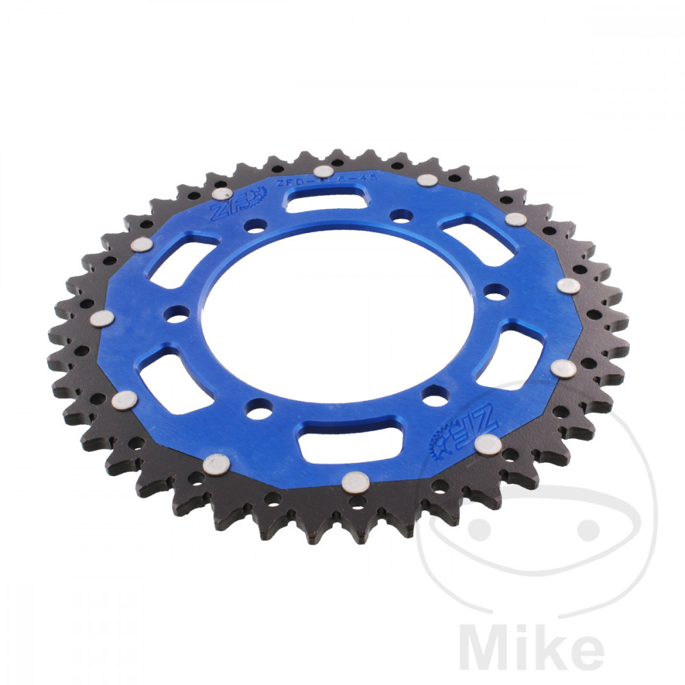 ZF Sprockets rozeta Dual 45Z typ 520 modrá ZF vnitřní průměr 110 rozteč děr 130 KAWASAKI EL 250 ELIMINATOR 88-95, ELIMINATOR 500 24-25, ER 500 TWISTER 97-06, GPZ 500 S 87-03, KLE 300 VERSYS X ABS 17-22, NINJA 250 SL 15-17, NINJA 250 SL ABS 15-17...