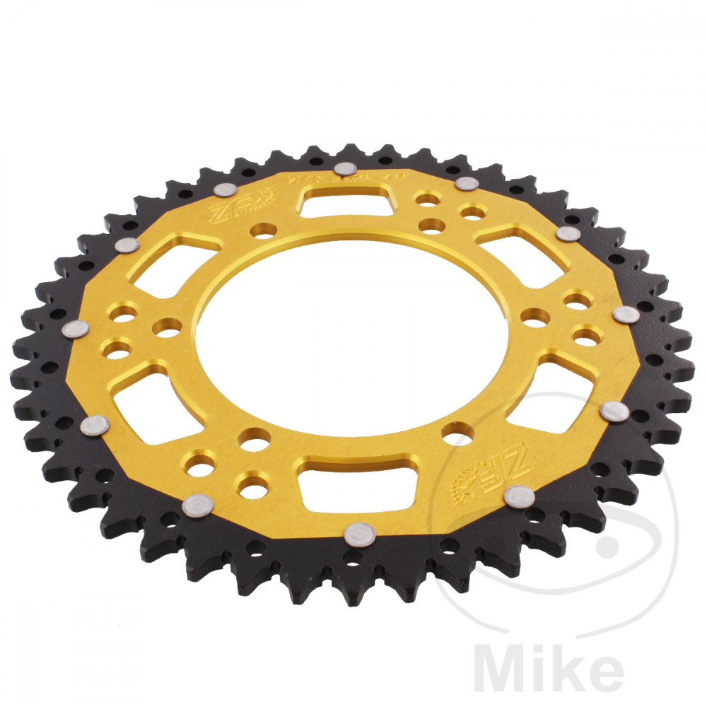 ZF Sprockets rozeta Dual 46Z typ 520 zlatá ZF vnitřní průměr 110 rozteč děr 130 KAWASAKI EL 250 ELIMINATOR 88-95, ELIMINATOR 500 24-25, ER 500