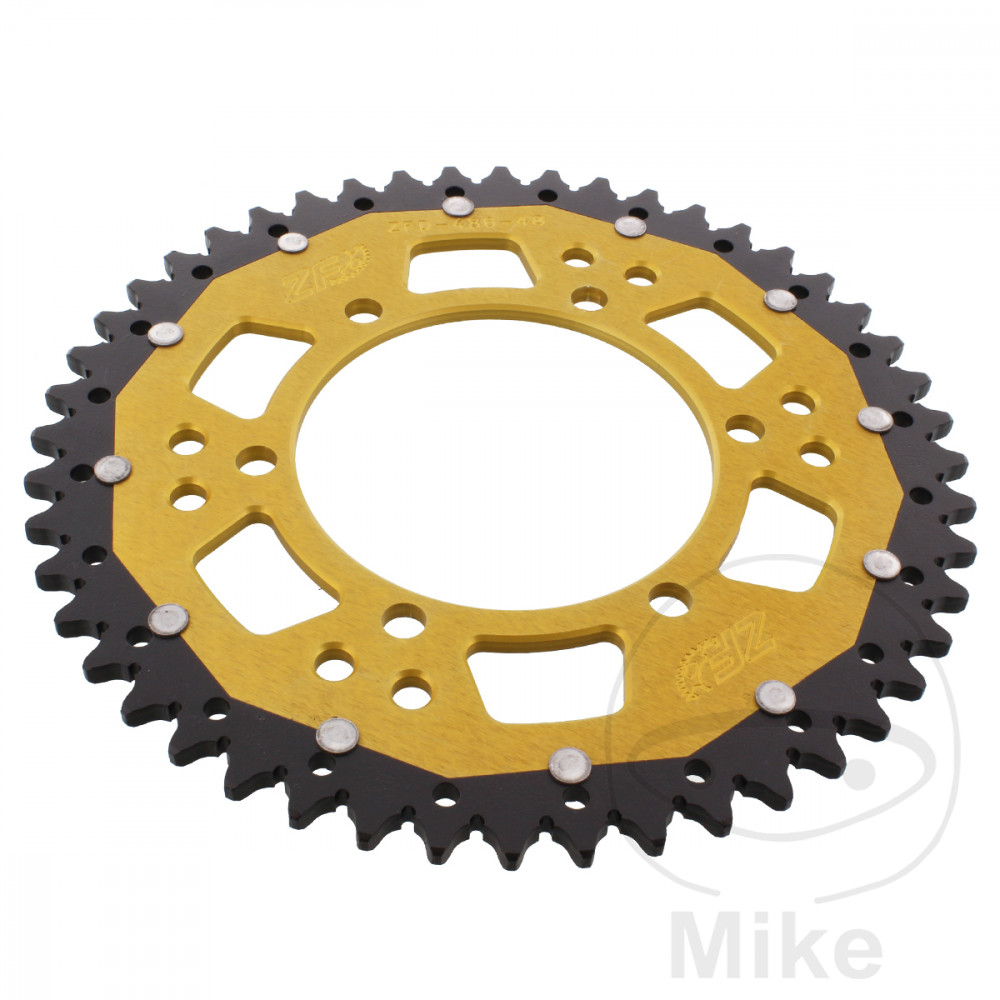 ZF Sprockets rozeta Dual 48Z typ 520 zlatá ZF vnitřní průměr 110 rozteč děr 130 KAWASAKI EL 250 ELIMINATOR 88-95, ELIMINATOR 500 24-25, ER 500 TWISTER 97-06, GPZ 500 S 87-03, KLE 300 VERSYS X ABS 17-22, KLX 230 20, NINJA 250 SL 15-17...