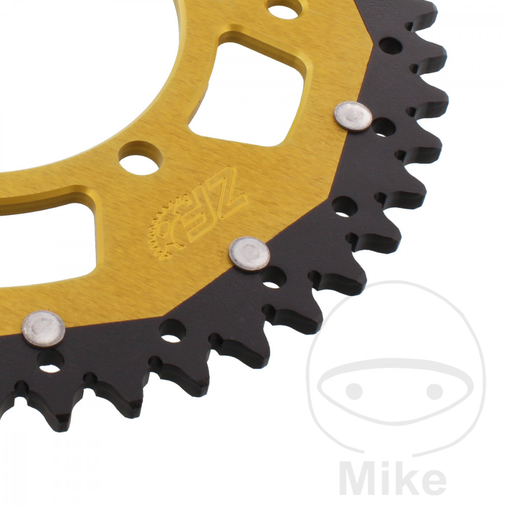 ZF Sprockets rozeta Dual 48Z typ 520 zlatá ZF vnitřní průměr 110 rozteč děr 130 KAWASAKI EL 250 ELIMINATOR 88-95, ELIMINATOR 500 24-25, ER 500 TWISTER 97-06, GPZ 500 S 87-03, KLE 300 VERSYS X ABS 17-22, KLX 230 20, NINJA 250 SL 15-17...