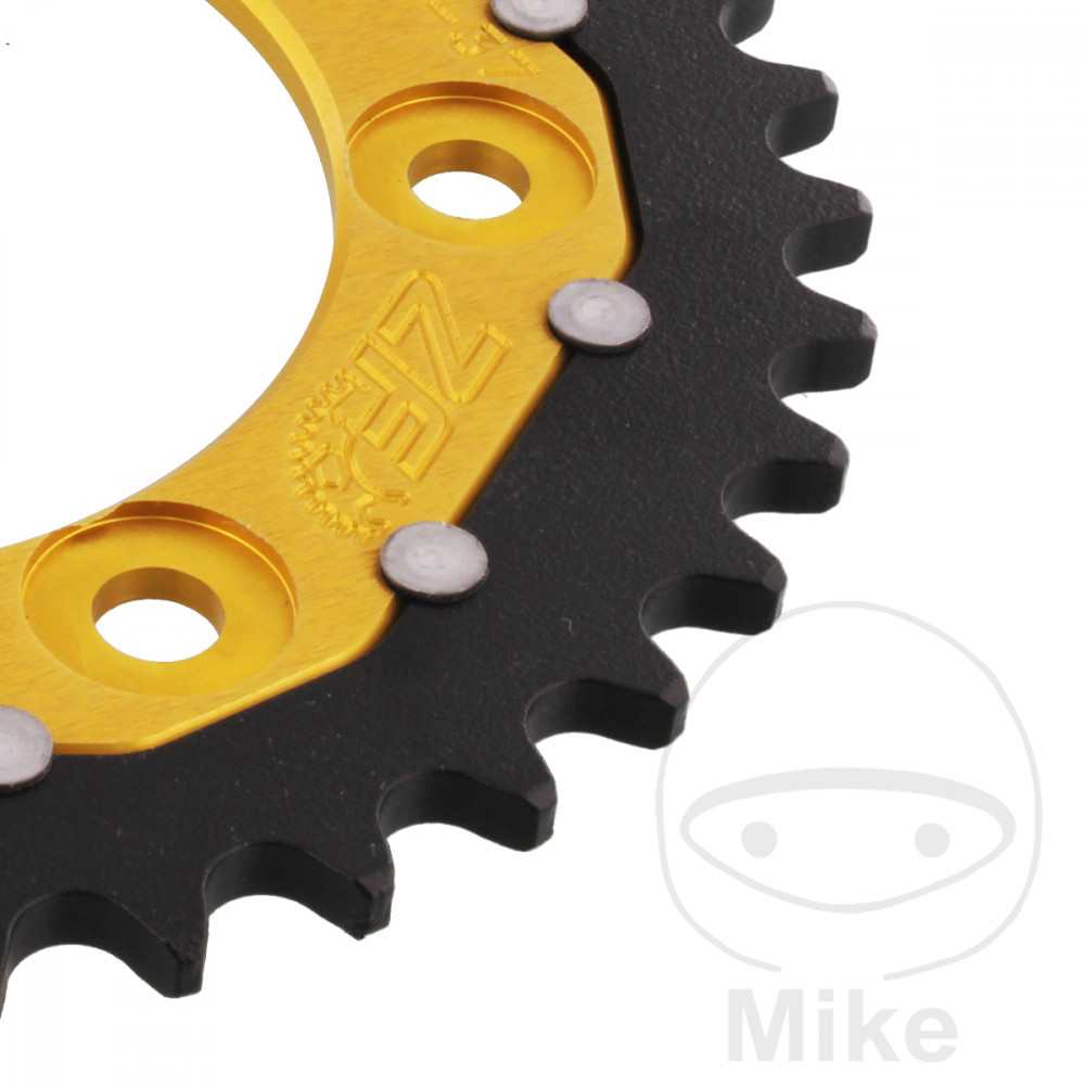 ZF Sprockets rozeta Dual 37Z typ 520 zlatá ZF vnitřní průměr 100 rozteč děr 124 DUCATI 851 851 S 88-90, 851 851 STRADA 91-92, 888 888 STRADA 93-96, 907 900 IE 90-93, MH 900 E 01-02, MONSTER 600 94-01, MONSTER 600 CITY 99-00...