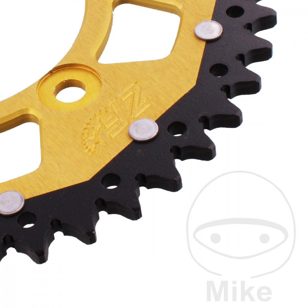 ZF Sprockets rozeta Dual 45Z typ 520 zlatá  ZF vnitřní průměr 100 rozteč děr 124 DUCATI 851 851 S 88-90, 851 851 STRADA 91-92, 888 888 STRADA 93-96, 907 900 IE 90-93, MH 900 E 01-02, MONSTER 600 94-01, MONSTER 600 CITY 99-00...