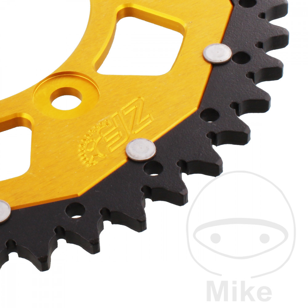 ZF Sprockets rozeta Dual 46Z typ 520 zlatá  ZF vnitřní průměr 100 rozteč děr 124 DUCATI 851 851 S 88-90, 851 851 STRADA 91-92, 888 888 STRADA 93-96, 907 900 IE 90-93, MH 900 E 01-02, MONSTER 600 94-01, MONSTER 600 CITY 99-00...