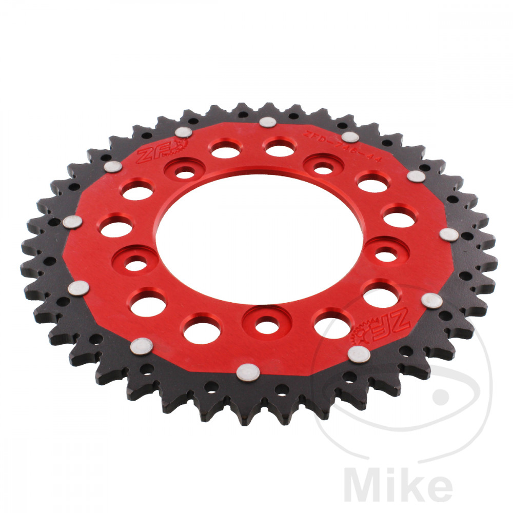 ZF Sprockets rozeta Dual 44Z typ 520 červená ZF vnitřní průměr 100 rozteč děr 124 DUCATI MONSTER 797  ABS 17-21, MONSTER 797 + PLUS ABS 17-19, MONSTER 821  ABS 14-21, MONSTER 821 DARK ABS 14-21, MONSTER 821 STEALTH ABS 19-21, MONSTER 821 STRIPE ABS 14-17,