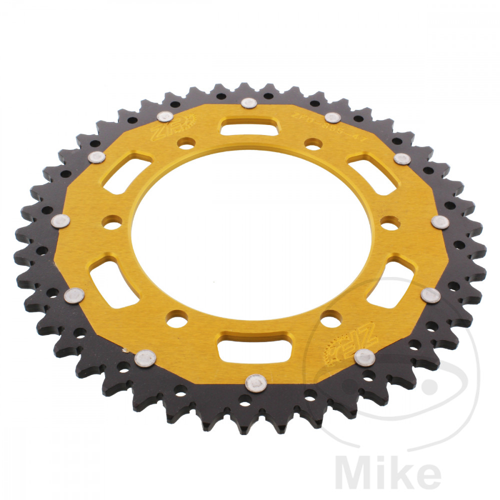 ZF Sprockets rozeta Dual 47Z typ 520 zlatá ZF vnitřní průměr 125 rozteč děr 145 YAMAHA DT 250 MX 79-82, MT-03 660 H 06-14, MT-03 660 N 06-08, XT 660 X 04-16, XT 660 Z TENERE 08-16, XT 660 ZA TENERE ABS 11-16, XT 660 R 04-16...