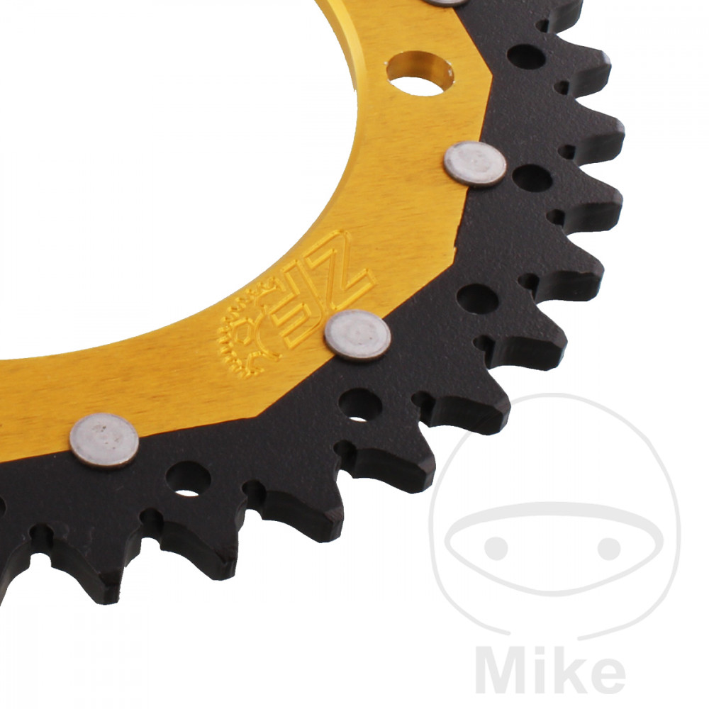 ZF Sprockets rozeta Dual 40Z typ 520 zlatá  ZF vnitřní průměr 125 rozteč děr 145 KEEWAY BLACKSTER 250 I,E 14-18, CRUISER 250 I,E 09-16, MZ/MUZ BAGHIRA 660  21 PALCŮ 98-08, BAGHIRA 660 HR  TIEFERGELEGT 98-08, YAMAHA TT 600 S 93-97, XT 550 82-83, XT 600 Z T
