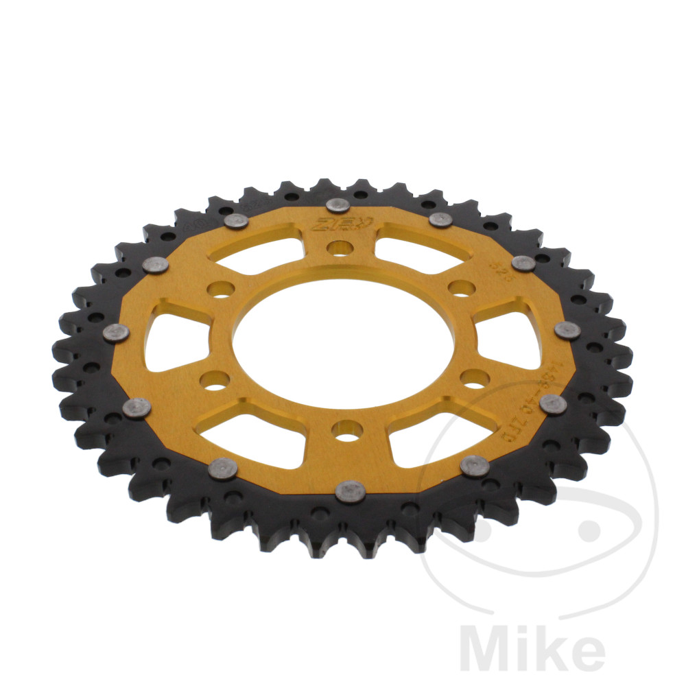 Levně ZF Sprockets rozeta Dual 40Z typ 525 zlatá ZF vnitřní průměr 080 rozteč děr 104 KAWASAKI KLZ 1000 VERSYS ABS 12-24, KLZ 1000 SE VERSYS ABS 19-24, KLZ