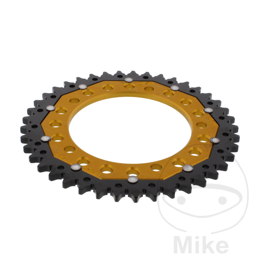 ZF Sprockets rozeta Dual 41Z typ 525 zlatá ZF vnitřní průměr 120 rozteč děr 140 KAWASAKI KLV 1000 04-06, SUZUKI DL 650 V-STROM 04-11, DL 650 U3