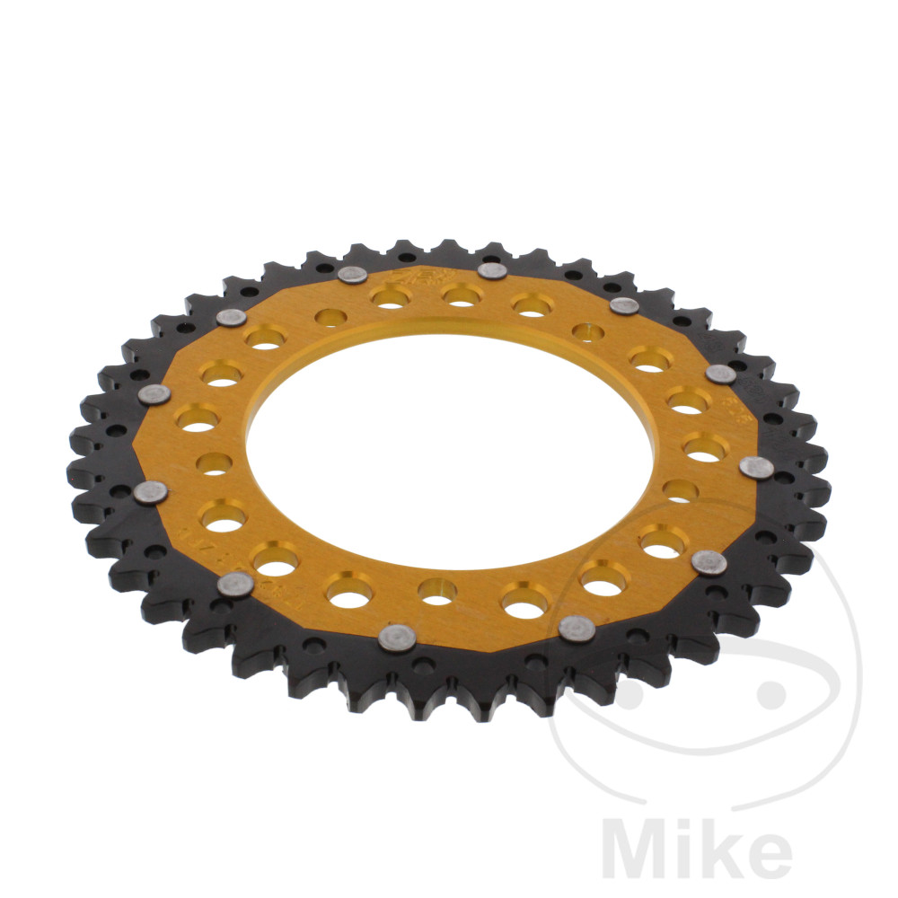 ZF Sprockets rozeta Dual 43Z typ 525 zlatá ZF vnitřní průměr 120 rozteč děr 140 KAWASAKI KLV 1000 04-06, SUZUKI DL 650 V-STROM 04-11, DL 650 U3