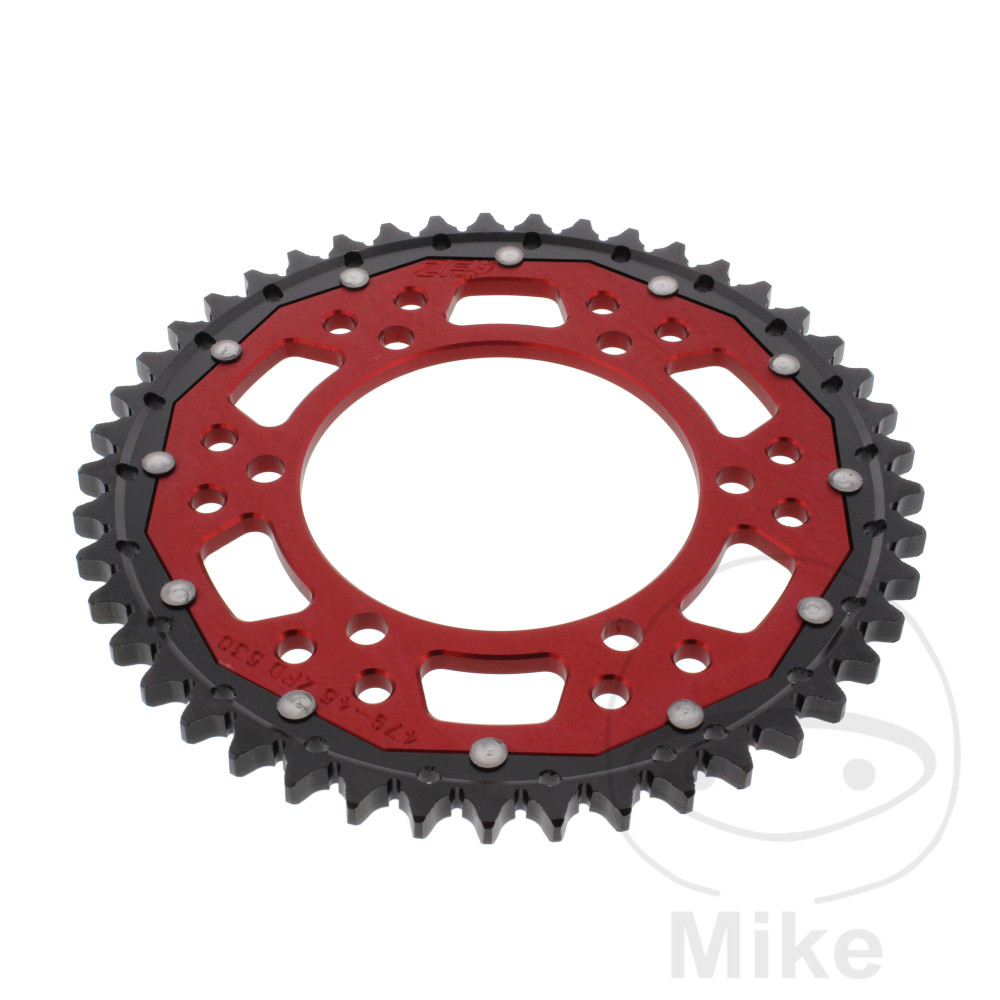 ZF Sprockets rozeta DUA 45Z pro řetěz 530 červená ZF vnitřní průměr 110 rozteč děr 130 KAWASAKI GPX 600 R 88-99, GPZ 600 R NINJA 85-90, MZ/MUZ 1000