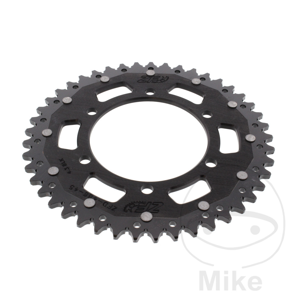 ZF Sprockets rozeta DUA 45Z pro řetěz 520 černá ZF vnitřní průměr 110 rozteč děr 130 KAWASAKI EL 250 ELIMINATOR 88-95, ELIMINATOR 500 24-25, ER 500