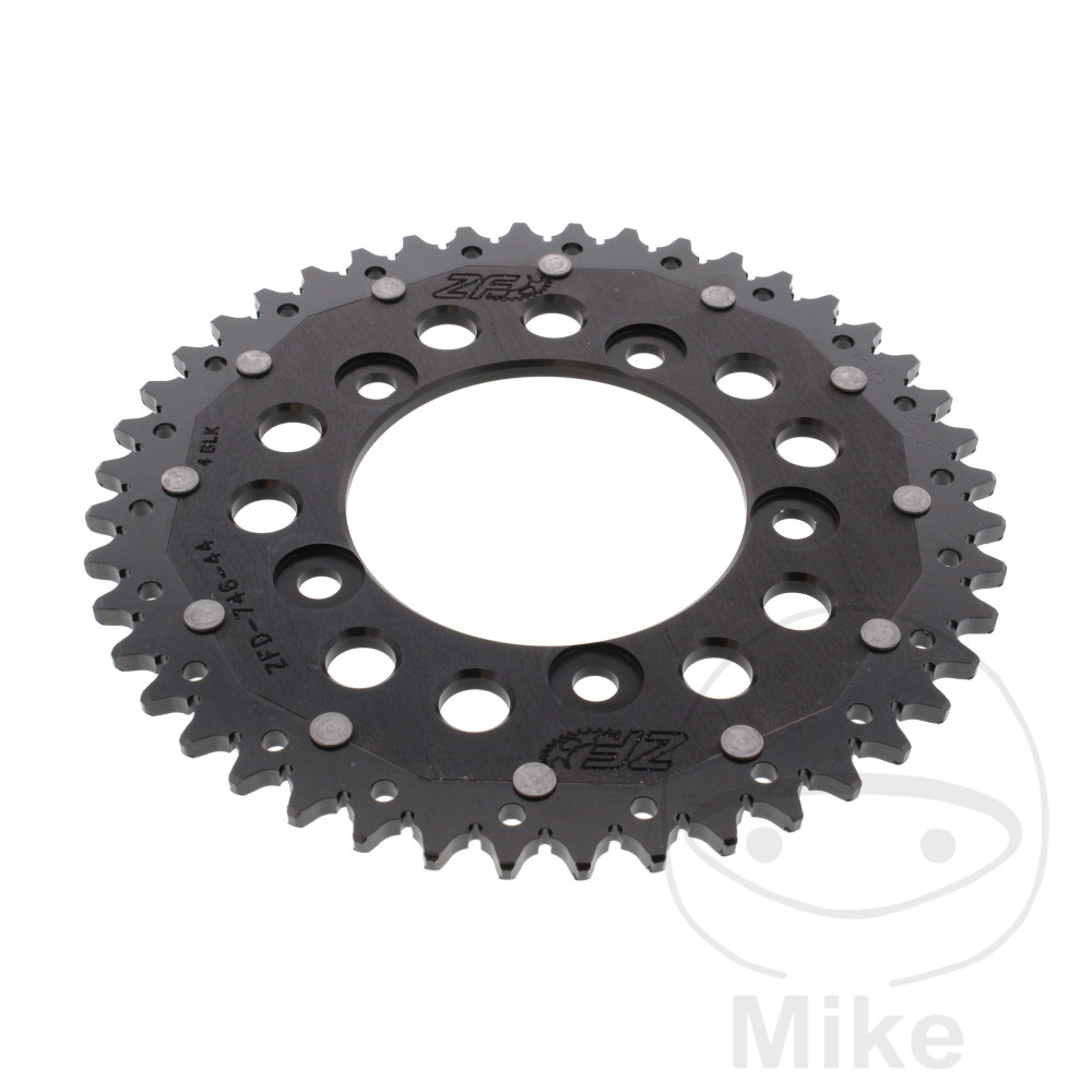 ZF Sprockets rozeta DUA 44Z pro řetěz 520 černá ZF vnitřní průměr 100 rozteč děr 124 DUCATI MONSTER 797 ABS 17-21, MONSTER 797 + PLUS ABS 17-19,