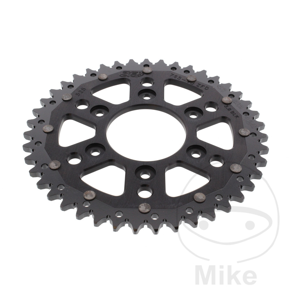 Levně ZF Sprockets rozeta DUA 43Z pro řetěz 525 černá ZF vnitřní průměr 073 rozteč děr 103 DUCATI DESERT X 950 ABS 22-25, DESERT X 950 DISCOVERY ABS 25,