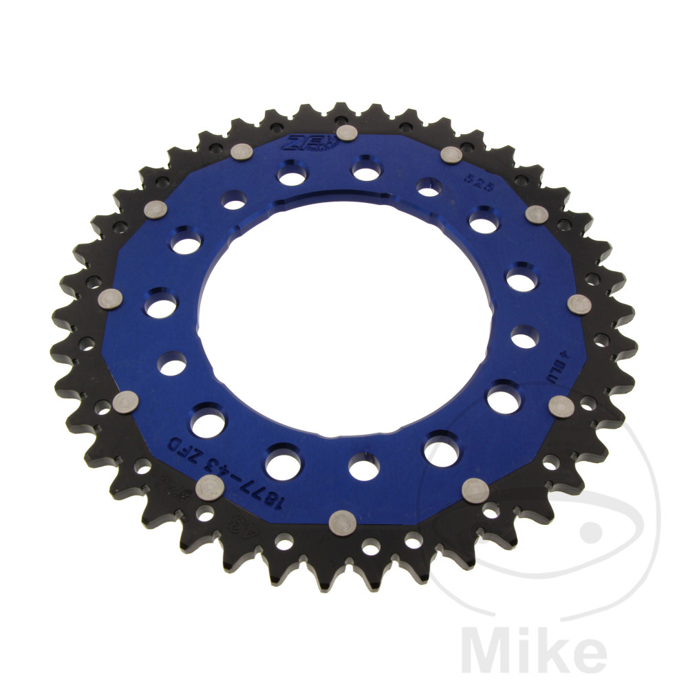 Levně ZF Sprockets rozeta DUA 43Z pro řetěz 525 modrá ZF vnitřní průměr 112 rozteč děr 138 YAMAHA MT-09 900 ABS MTN890 21-25, MT-09 900 SP ABS MTN890-D