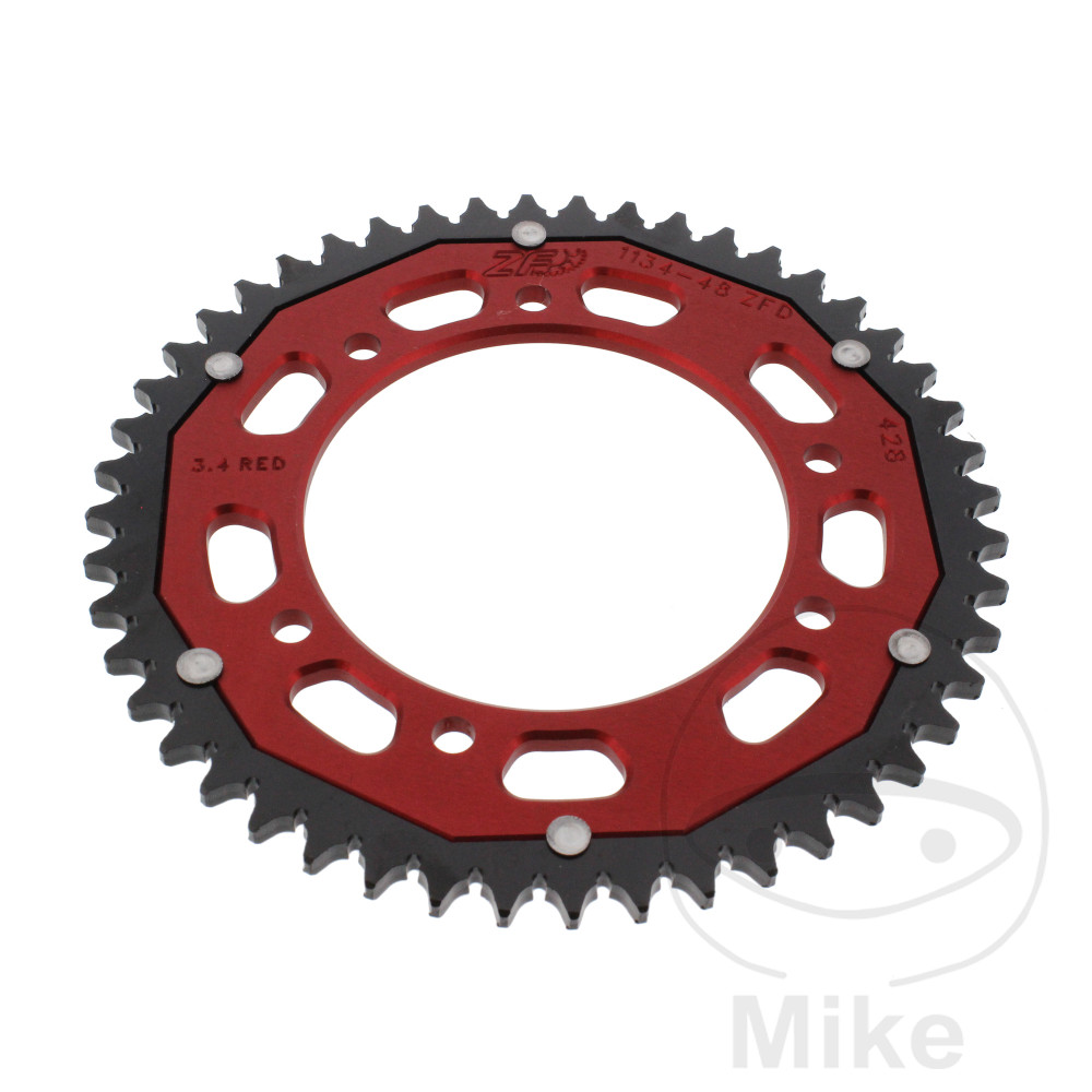 Levně ZF Sprockets rozeta DUA 48Z pro řetěz 428 červená ZF vnitřní průměr 105 rozteč děr 125 DERBI MULHACEN 125 SPEICHENRAD 07-10, SENDA 125 R 04-08, SENDA