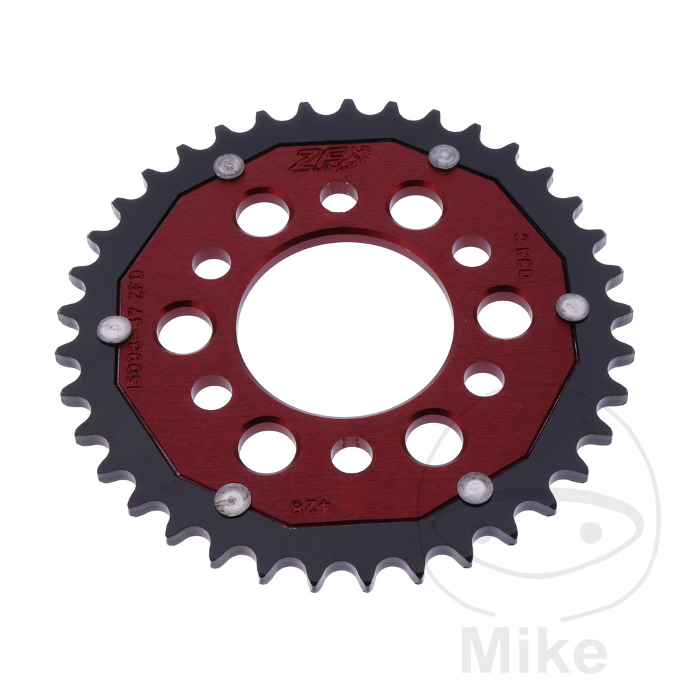 Levně ZF Sprockets rozeta DUA 37Z pro řetěz 428 červená ZF vnitřní průměr 058 rozteč děr 082 BENELLI BN 125 CBS 18-25, TNT 125 TORNADO NAKED CBS 17-25,