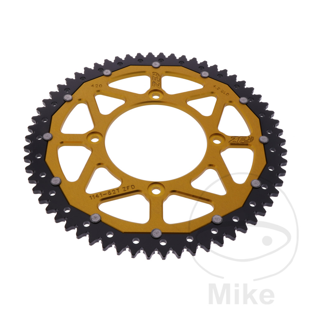 ZF Sprockets rozeta DUA 62Z pro řetěz 420 GO ZF vnitřní průměr 100 rozteč děr 120 BETA REV 50 LC 05-08, REV 80 07, RR 50 ENDURO 03-19, RR 50 ENDURO FARBE ROT 12-25, RR 50 ENDURO FARBE WEISS 12-25, RR 50 ENDURO FACTORY 12-16, RR 50 ENDURO RACE 25...