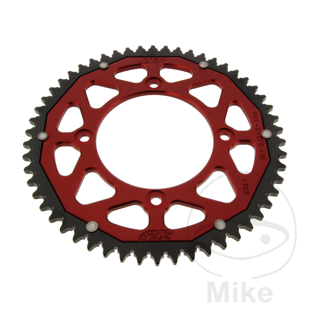 Levně ZF Sprockets rozeta DUA 54Z pro řetěz 420 červená ZF vnitřní průměr 100 rozteč děr 120 BETA REV 50 LC 05-08, REV 80 07, RR 50 ENDURO 03-19, RR 50