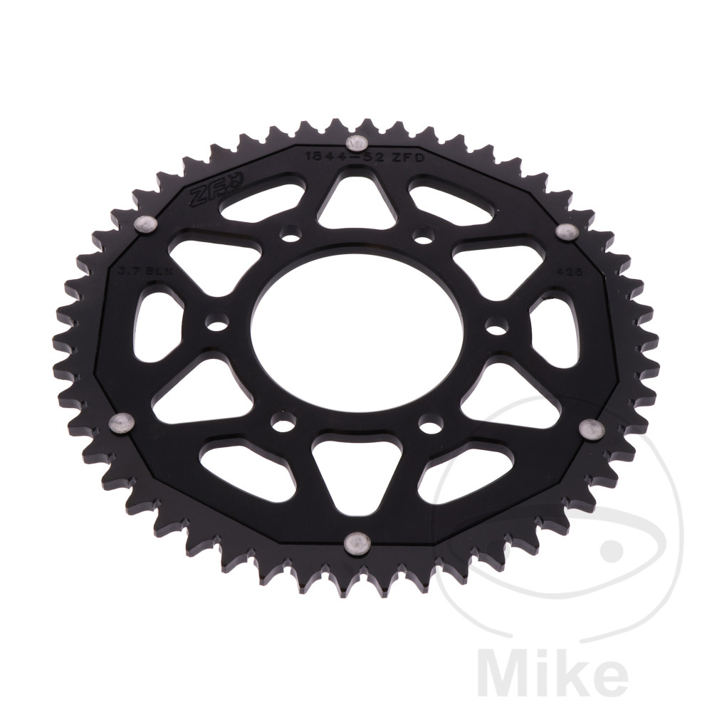 Levně ZF Sprockets rozeta DUA 52Z pro řetěz 428 černá ZF vnitřní průměr 076 rozteč děr 100 YAMAHA MT 125 14-16, MT 125 A ABS 14-19, MT 125 A ABS MTN125-A
