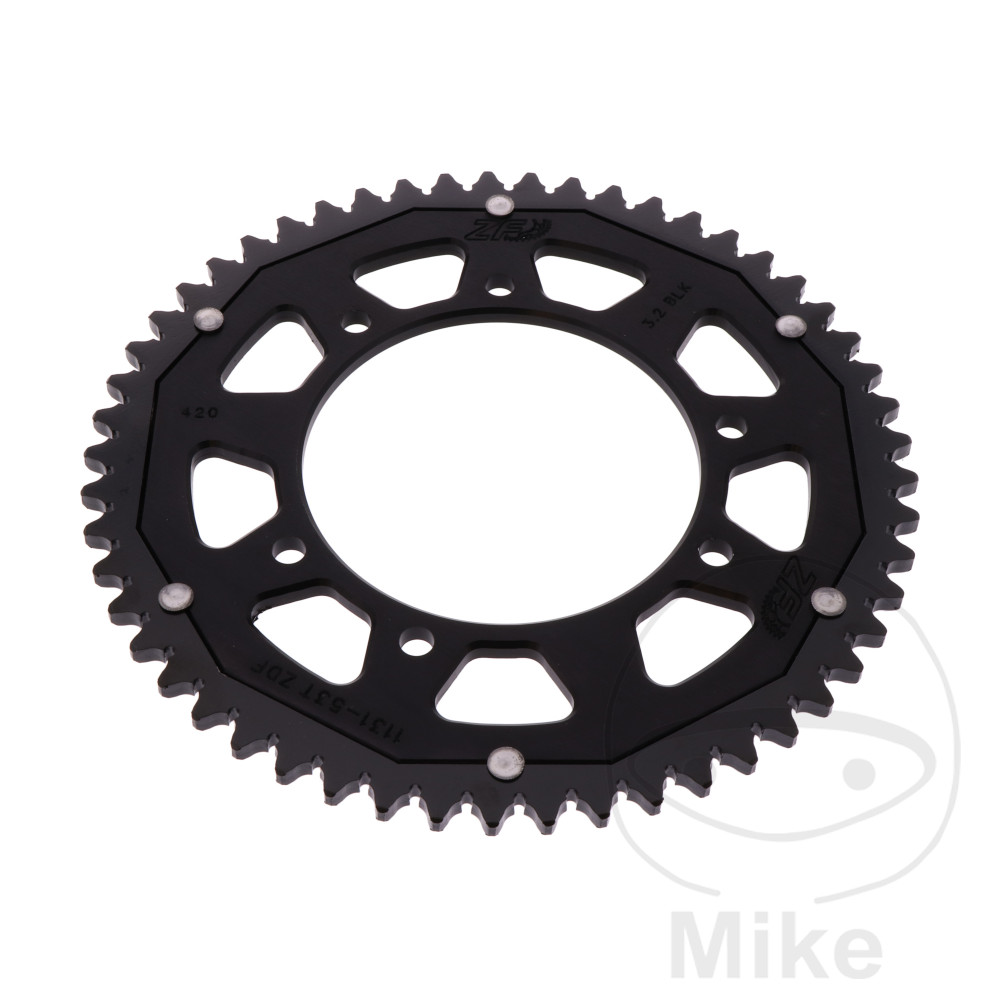 Levně ZF Sprockets rozeta DUA 53Z pro řetěz 420 černá ZF vnitřní průměr 105 rozteč děr 125 APRILIA RX 50 06-10, SX 50 SM 06-11, DERBI SENDA 50 SM DRD 03-04,