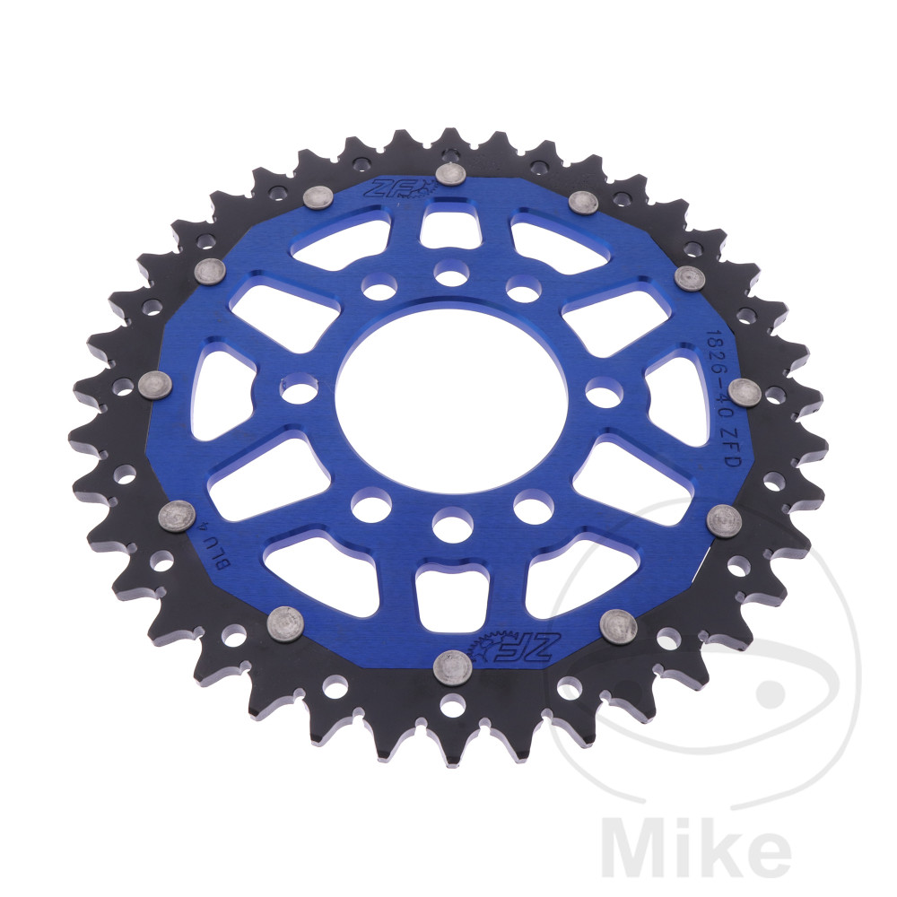 Levně ZF Sprockets rozeta DUA 40Z pro řetěz 520 modrá ZF vnitřní průměr 136 rozteč děr 156 ARCTIC CAT/TEXTRON DVX 400 2WD 04-08, KAWASAKI KFX 400 KSF