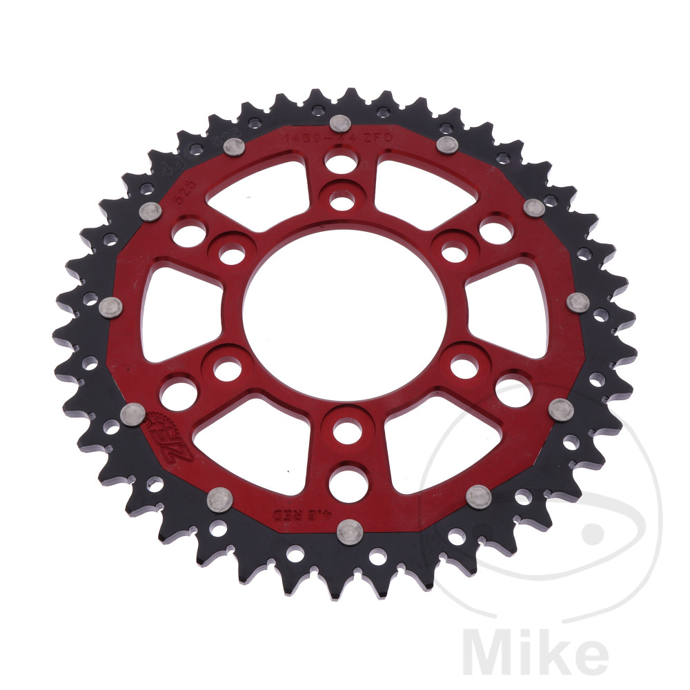 Levně ZF Sprockets rozeta DUA 44Z pro řetěz 525 červená ZF vnitřní průměr 080 rozteč děr 104 KAWASAKI KLZ 1000 VERSYS ABS 12-24, KLZ 1000 SE VERSYS ABS