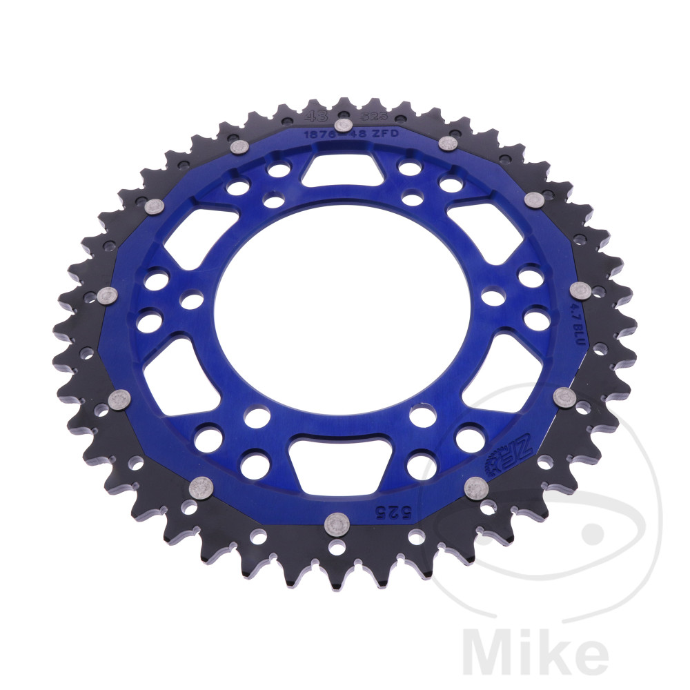 ZF Sprockets rozeta DUA 48Z pro řetěz 525 modrá ZF vnitřní průměr 110 rozteč děr 130 SUZUKI GSX-R 600 11-17, GSX-R 600 UF 11-16, GSX-R 600 UE 11-13,