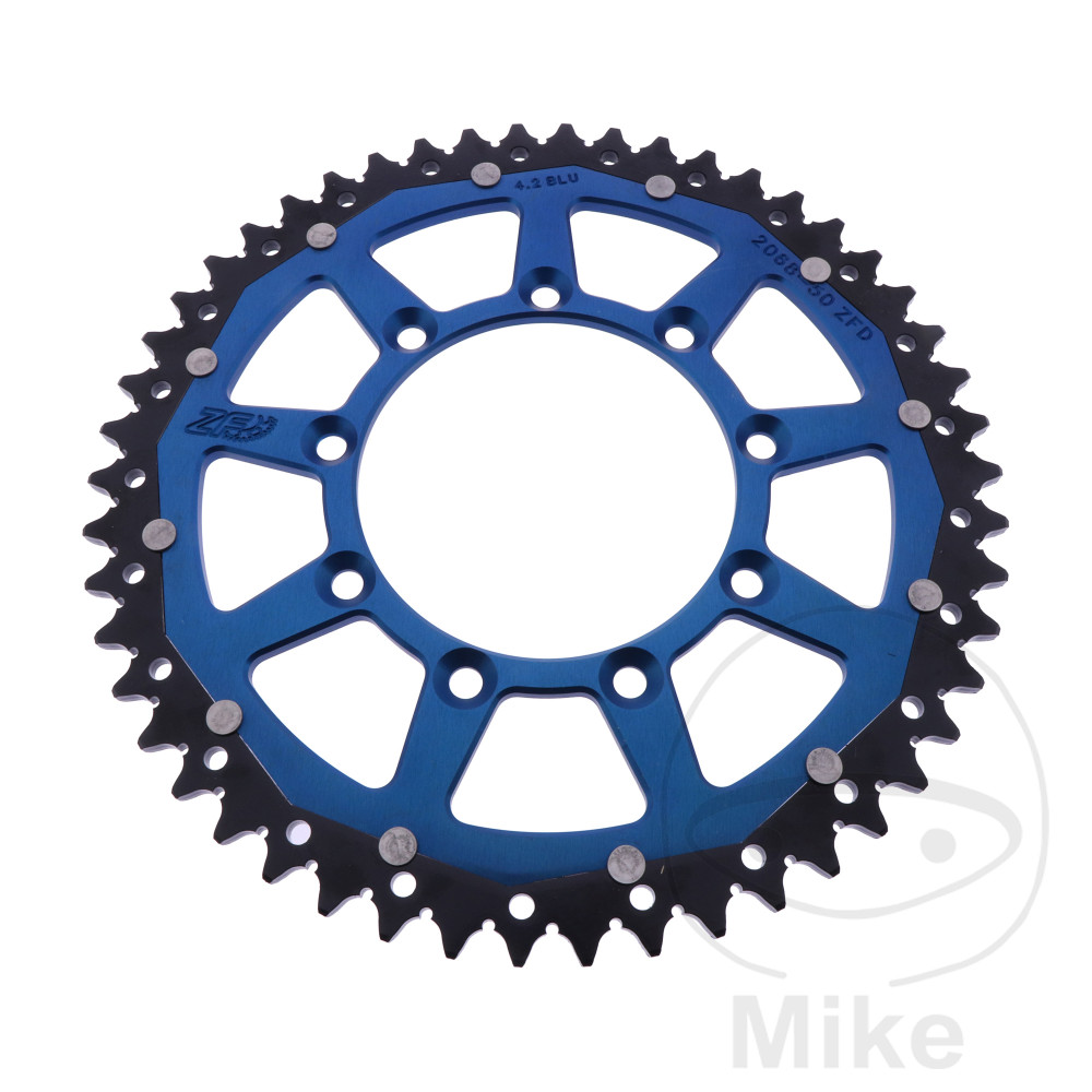 Levně ZF Sprockets rozeta DUA 50Z pro řetěz 520 modrá ZF vnitřní průměr 105 rozteč děr 124 TM RACING EN 125 05-19, RACING EN 125 F I 20-24, RACING EN 125 F