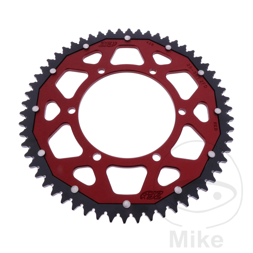 ZF Sprockets rozeta DUA 58Z pro řetěz 428 červená ZF vnitřní průměr 108 rozteč děr 123 APRILIA RS 125 4T ABS 17-20, RS 125 4T ABS EURO4 21, RS 125 4T ABS EURO5 21-24, RS 125 4T ABS EURO5+ 25, RS 125 4T REPLICA ABS 17-20, RS 125 4T REPLICA ABS EURO4 21