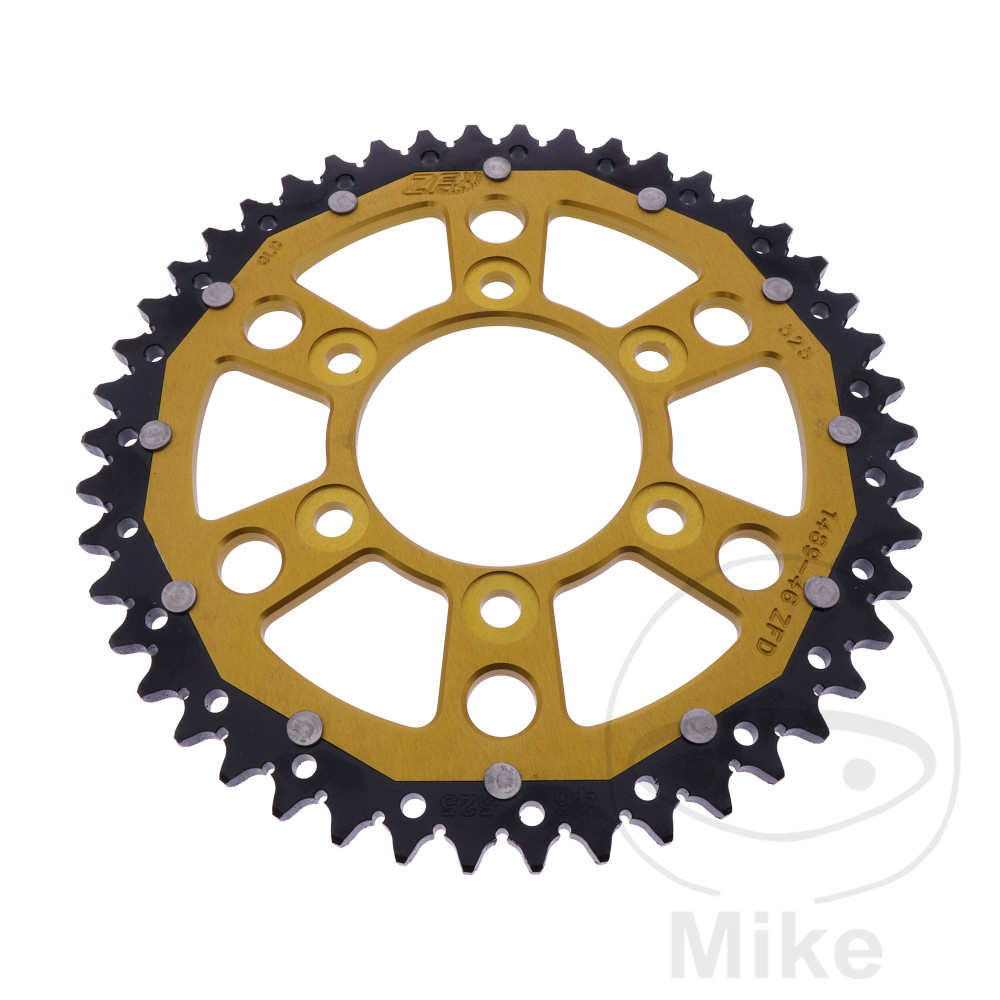 Levně ZF Sprockets rozeta DUA 46Z pro řetěz 525 GO ZF vnitřní průměr 080 rozteč děr 104 KAWASAKI KLZ 1000 VERSYS ABS 12-24, KLZ 1000 SE VERSYS ABS 19-24,