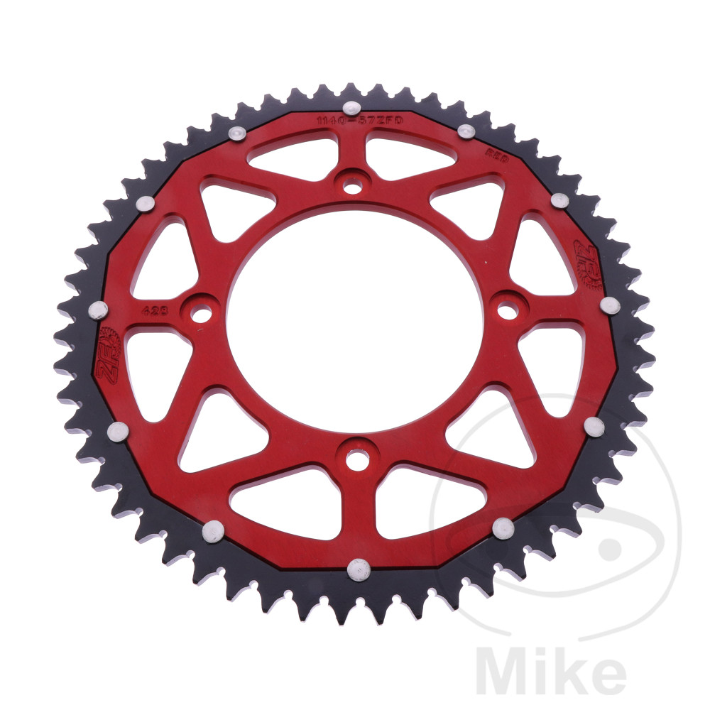 ZF Sprockets rozeta DUA 57Z pro řetěz 428 červená ZF vnitřní průměr 100 rozteč děr 120 BETA RE 125 08-17, REV3 125 01-04, RR 125 LC 4T ENDURO 11-16, RR 125 AC 4T ENDURO 07-17, RR 125 LC 4T ENDURO CBS 17-19, RR 125 R LC 4T ENDURO CBS 24-25, RR 125 LC 4T EN