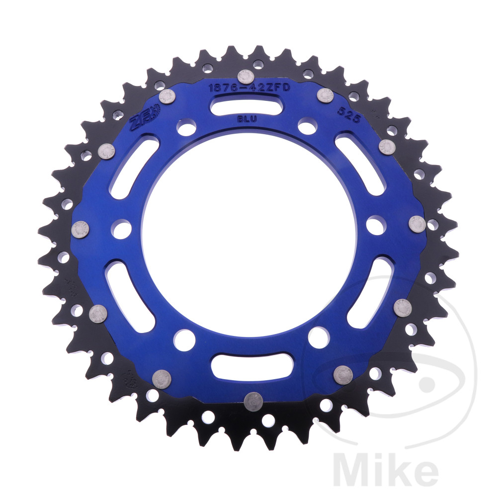 ZF Sprockets rozeta DUA 42Z pro řetěz 525 modrá ZF vnitřní průměr 110 rozteč děr 130 SUZUKI GSX-R 600 11-17, GSX-R 600 UF 11-16, GSX-R 600 UE 11-13, GSX-R 600 30TH ANNIVERSARY 16, GSX-R 600 UF ANNIVERSARY 16, GSX-R 750 X 05, GSX-R 750 XU2 05...
