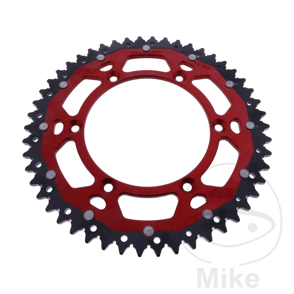 ZF Sprockets rozeta DUA 48Z pro řetěz 520 červená ZF vnitřní průměr 130 rozteč děr 150 FANTIC XE 125 2T 20-25, XE 300 2T IE ENDURO ABS 24, XEF 250 4T ENDURO ABS 22-25, XEF 250 4T ENDURO LAUNCH VERSION ABS 24, XEF 250 4T RACING ENDURO 21, XEF 310 4T ENDURO
