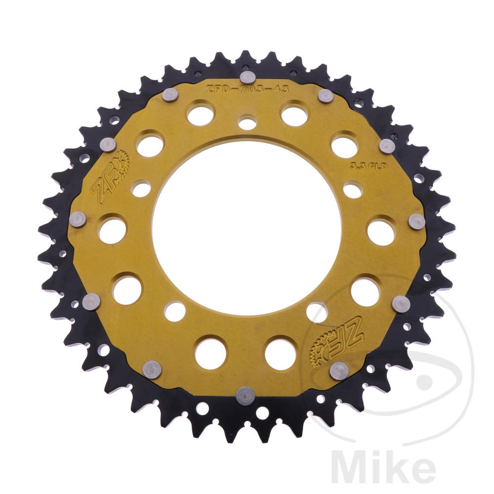ZF Sprockets rozeta DUA 43Z pro řetěz 520 GO ZF vnitřní průměr 100 rozteč děr 120 APRILIA RS 125 EXTREMA/REPLICA 95-12, RS 125 EXTREMA/REPLICA 80 KM/H 97-12, RS 660 ABS 20-25, RS 660 EXTREMA ABS 23-24, RS 660 FACTORY ABS 25, RS 660 LIMITED EDITION ABS 22
