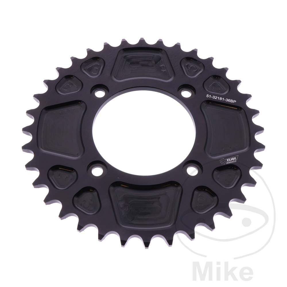 Esjot rozeta ALU 36Z pro řetěz 520 černá Esjot BETA EVO 125 16-25, EVO 125 FACTORY 16-26, EVO 200 09-24, EVO 200 FACTORY 21-24, EVO 250 4T 09-18, EVO 250 2T 15-25, EVO 250 2T FACTORY 15-26...