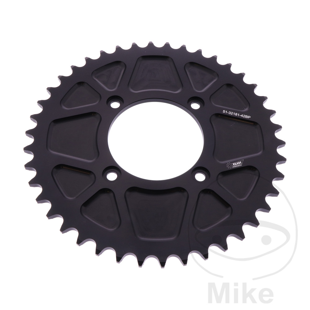 Esjot rozeta ALU 42Z pro řetěz 520 černá Esjot BETA EVO 125 16-25, EVO 125 FACTORY 16-26, EVO 200 09-24, EVO 200 FACTORY 21-24, EVO 250 4T 09-18, EVO 250 2T 15-25, EVO 250 2T FACTORY 15-26...