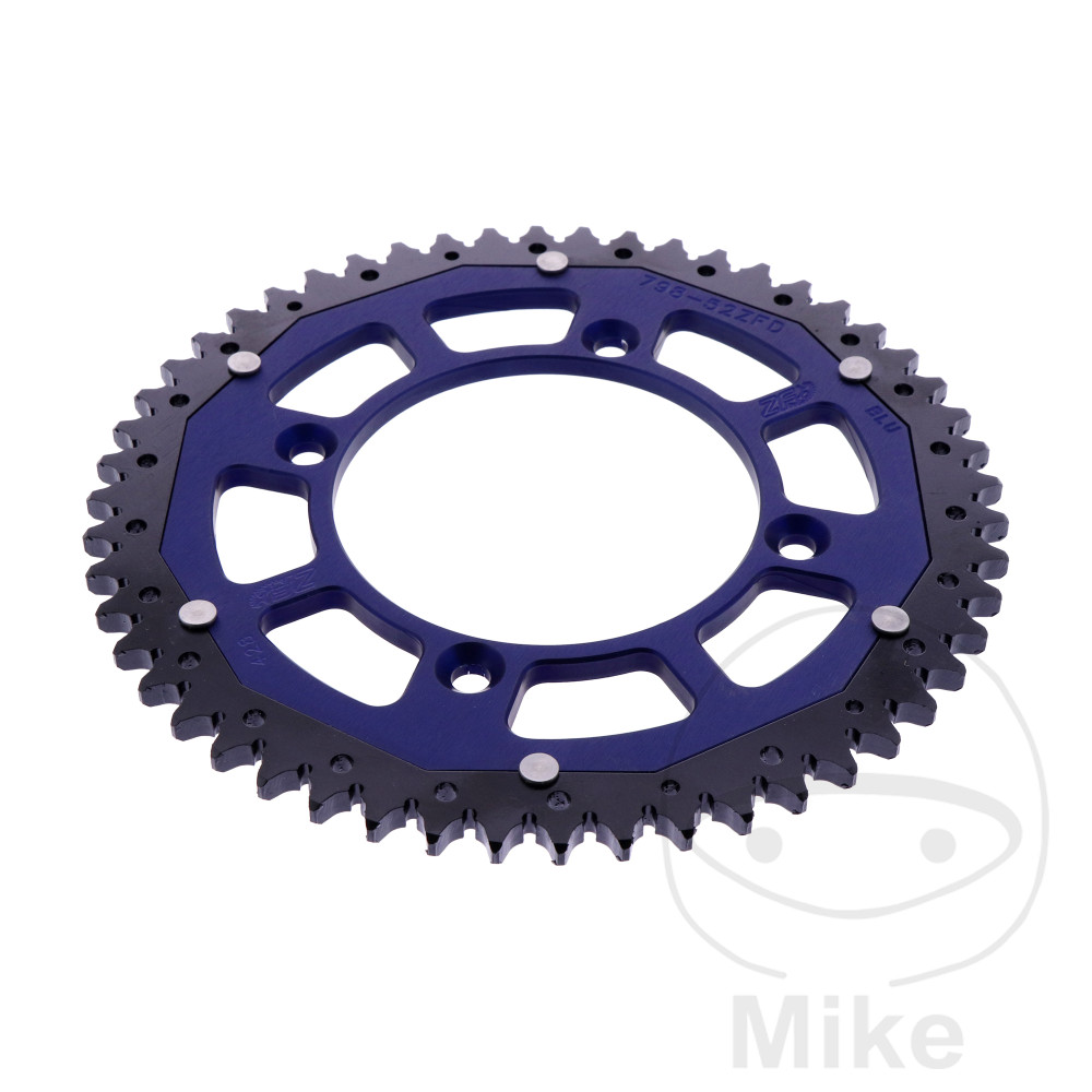 ZF Sprockets rozeta DUA 52Z pro řetěz 428 modrá vnitřní průměr 100 rozteč děr 120 YAMAHA YZ 85 LW 19/16 PALCŮ 02-19, YZ 85 LW 19/16 ZOLL 20-26