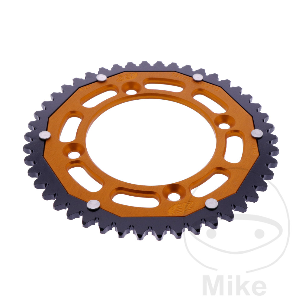 ZF Sprockets rozeta DUA 46Z pro řetěz 420 černá ZF vnitřní průměr 098 rozteč děr 118 GAS GAS MC 65 25-26, KTM SX 65 25