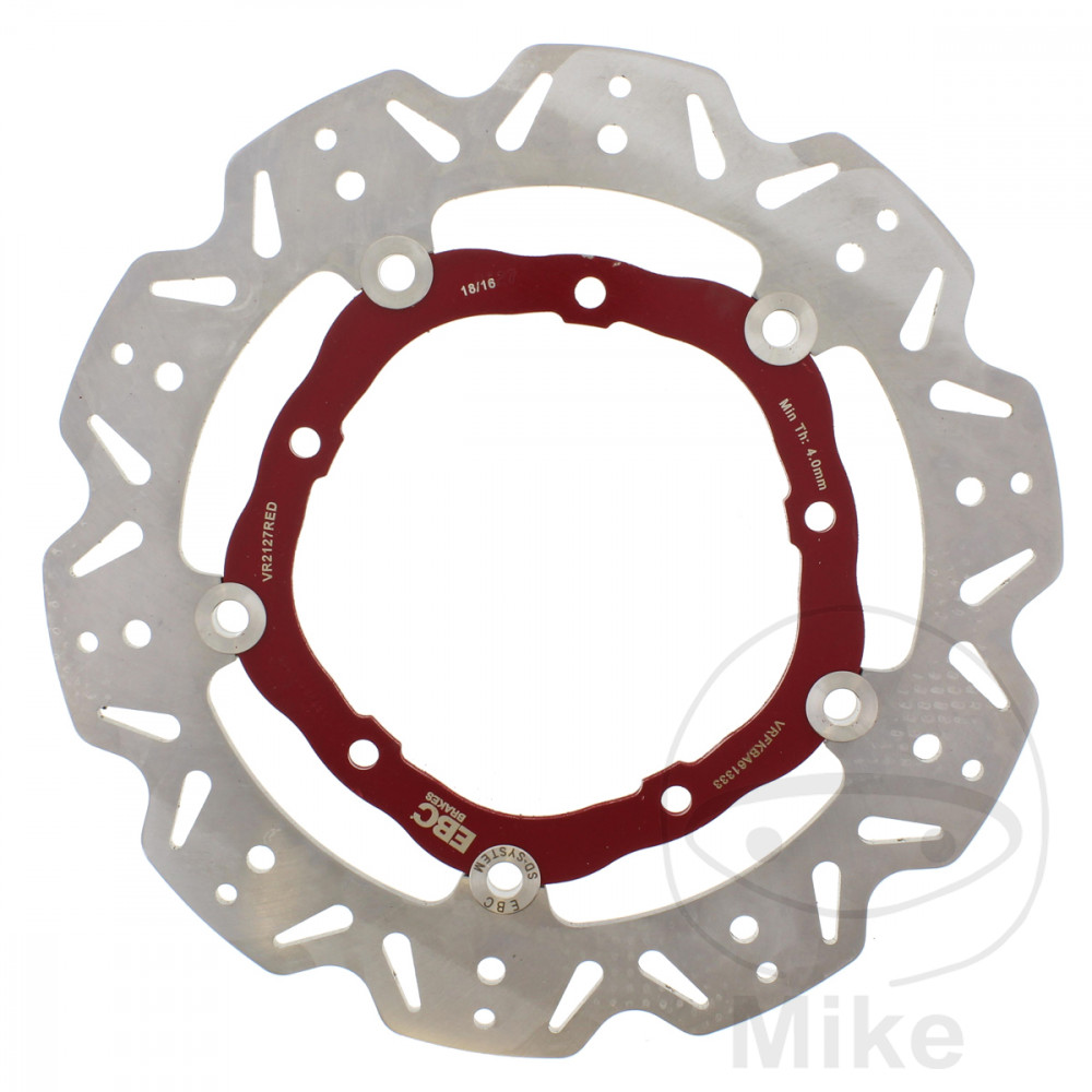 Levně EBC brzdový kotouč VEE EBC červený YAMAHA MT-07 700 14-16, MT-07 700 MOTO CAGE 14-16, MT-07 700 A ABS 14-17, MT-07 700 A MOTO CAGE ABS 14-17, MT-07