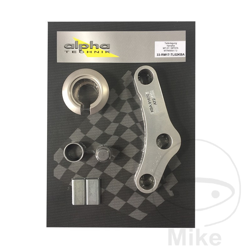 Alphatechnik snížení podvozku sada AT s ABE YAMAHA MT-07 700 A  ABS MTT690-A 18-19, MT-07 700 A  ABS MTN690-A 20, MT-07 700 A  ABS MTN690-U 18-20, MT-07 700 A  ABS 17