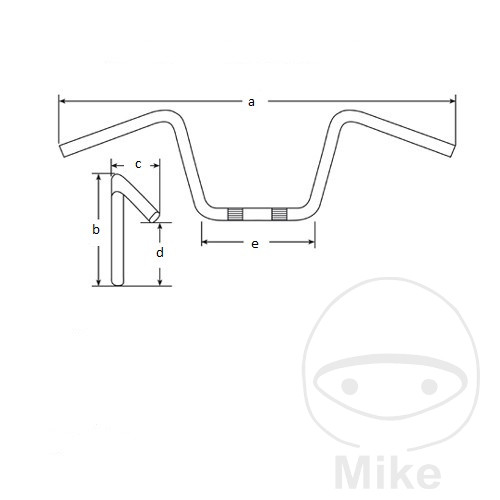 Fehling řidítka ocel chrom 22 mm Fehling Chopper HONDA VT 500 C SHADOW 83-84
