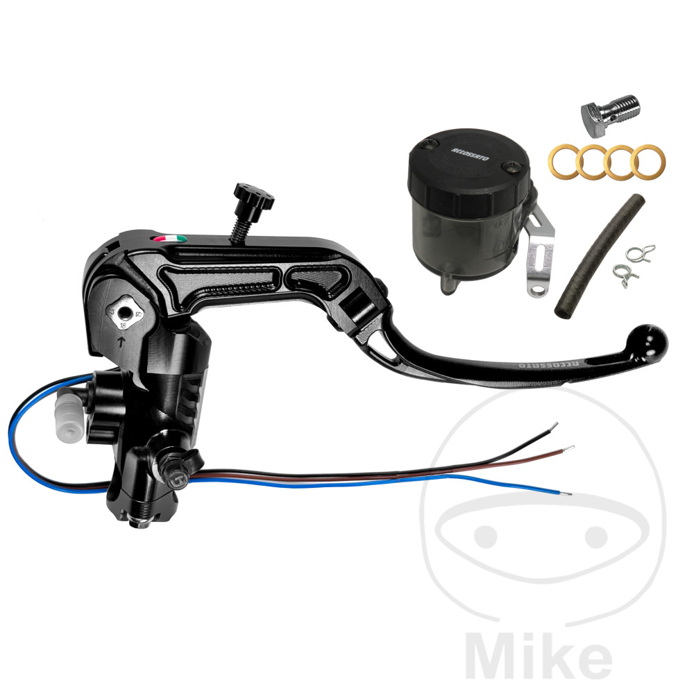 Accossato brzdová pumpa hydraulický sada ACC černá 19MM KOLB APRILIA DORSODURO 900 ABS 17-21, ETV 1000 CAPONORD 01-05, ETV 1000 CAPONORD ABS 04-09, ETV 1000 CAPONORD RALLY RAID 03-06, RS 660 ABS 20-24, RS 660 EXTREMA ABS 23-24, RS 660 LIMITED EDITION AB