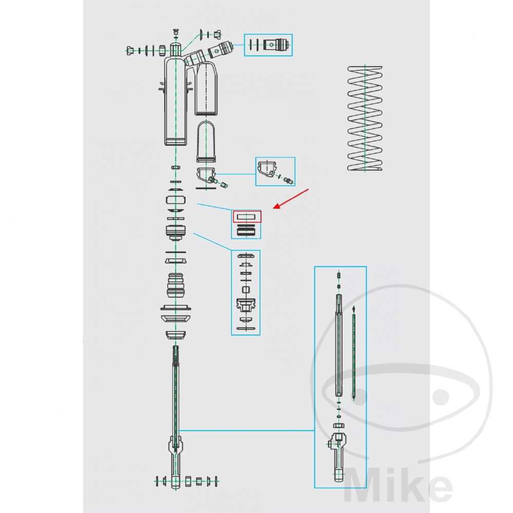 JMP pístní kroužek Zadní tlumič 40X11X1.2 KAWASAKI GPZ 900 R NINJA 90-94, Z 750 S 05-06, Z 750 07-10, Z 750 ABS 07-14, ZR-7 750 99-04, ZX-12R 1200 NINJA 00-06, ZX-7RR 750 NINJA 96-99...